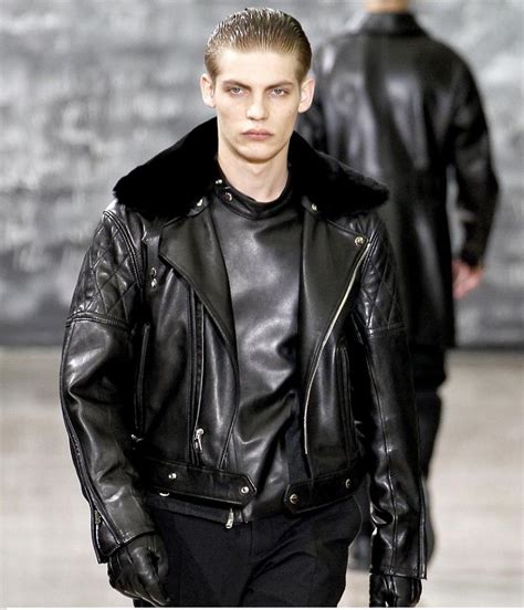 yves saint laurent leather jacket mens|yves Saint Laurent jacket men.